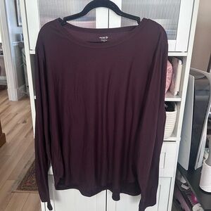 Old Navy Women's Long Sleeve Top - Rich Burgundy